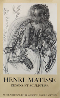 1975 French Exhibition Poster - Henri Matisse, Dessins et Sculpture at Musée Nationale d'Art Moderne