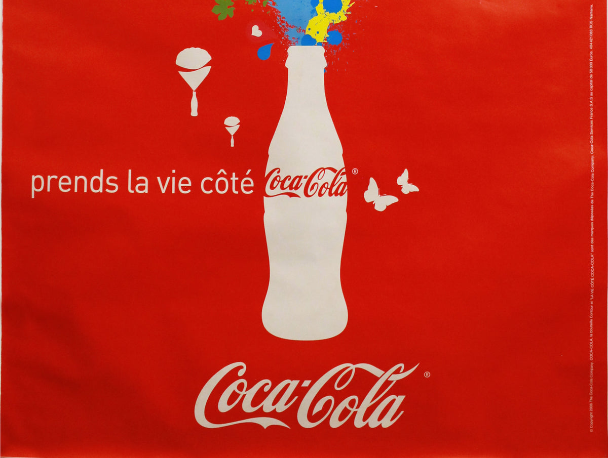 2006 Advertisement Poster - Prend la vie du côté Coca-Cola (Red