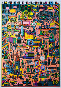 2019 German Contemporary Poster - Henning Wagenbreth - "Musicalorama"