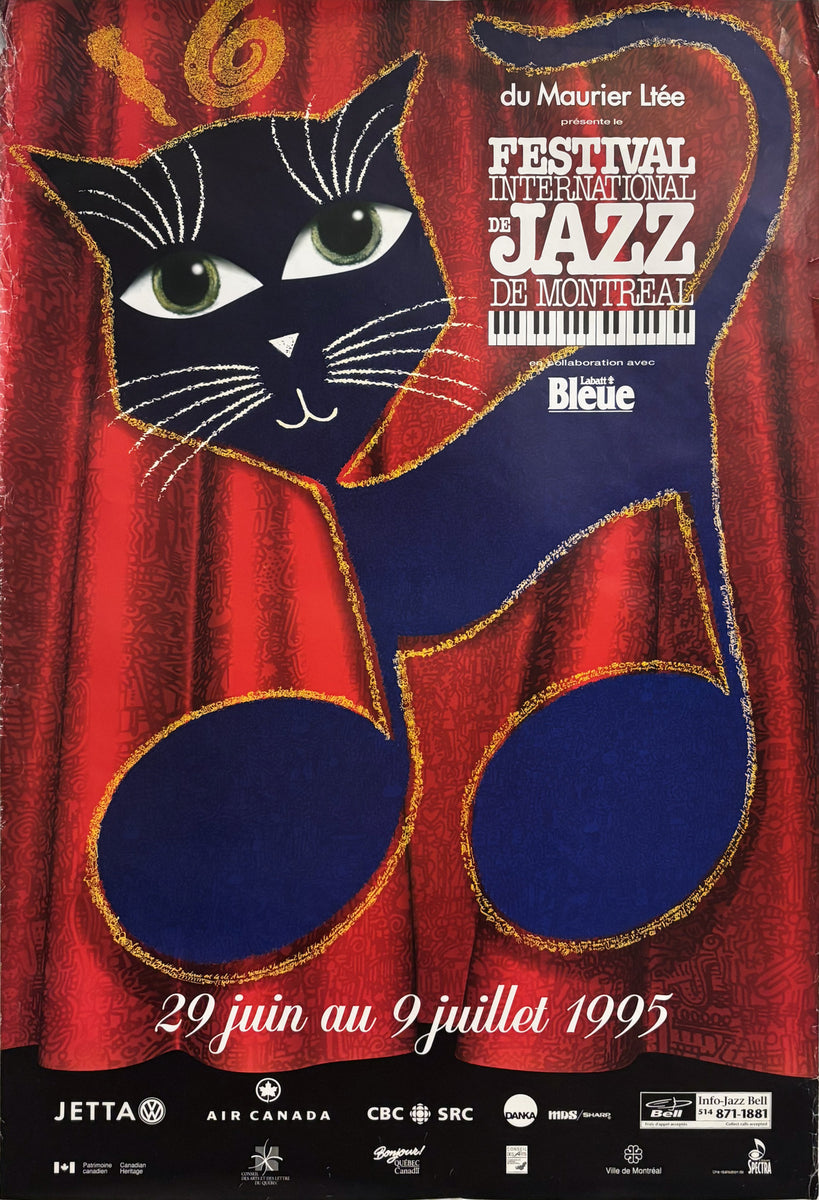 1995 Original Vintage Poster - Montreal International Jazz