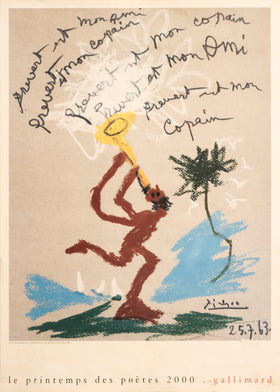 2000 French Poetry Festival Poster, le Printemps des Poètes - Gallimard (Picasso)
