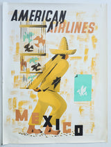 1950s American Travel Poster - American Airlines (Mexico) - Edward McKnight Kauffer