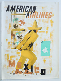 1950s American Travel Poster - American Airlines (Mexico) - Edward McKnight Kauffer