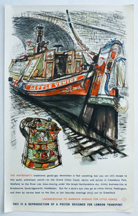 1965 British Poster - London Transport: Waterways (Re-Issue) - John Finnie