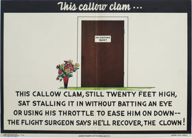 1941 American Military Posters - Brown-Ewing & Rawls, US Army Air Forces Public Relations Division - "This Callow Clam"
