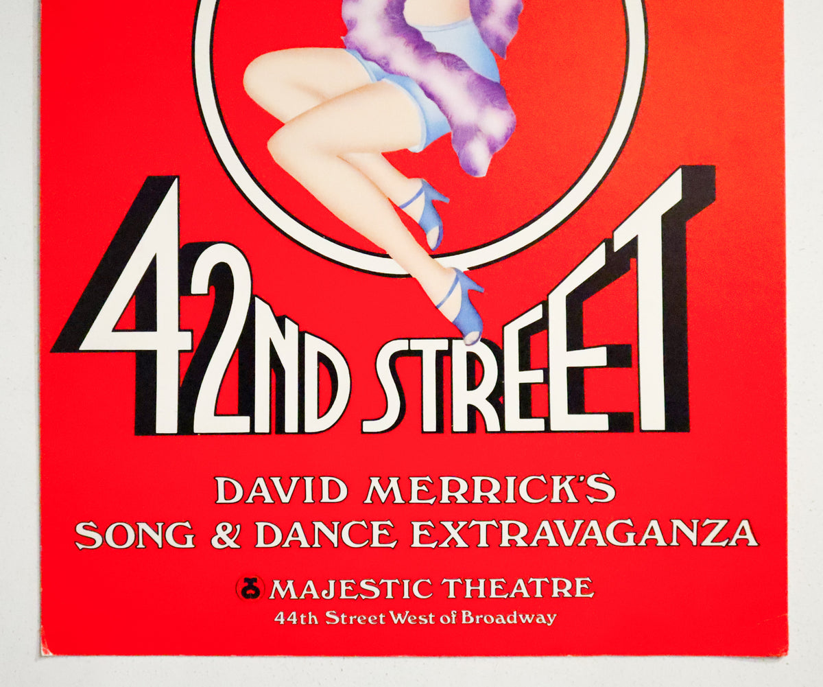 1980 American Theatre (Broadway) Window Card, 42nd Street – L