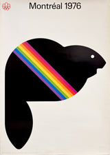 1976 Original Montreal Olympics poster - Beaver, Amik (Large) Mascot