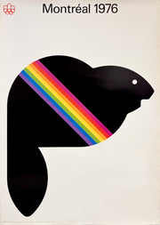 1976 Original Montreal Olympics poster - Beaver, Amik (Large) Mascot