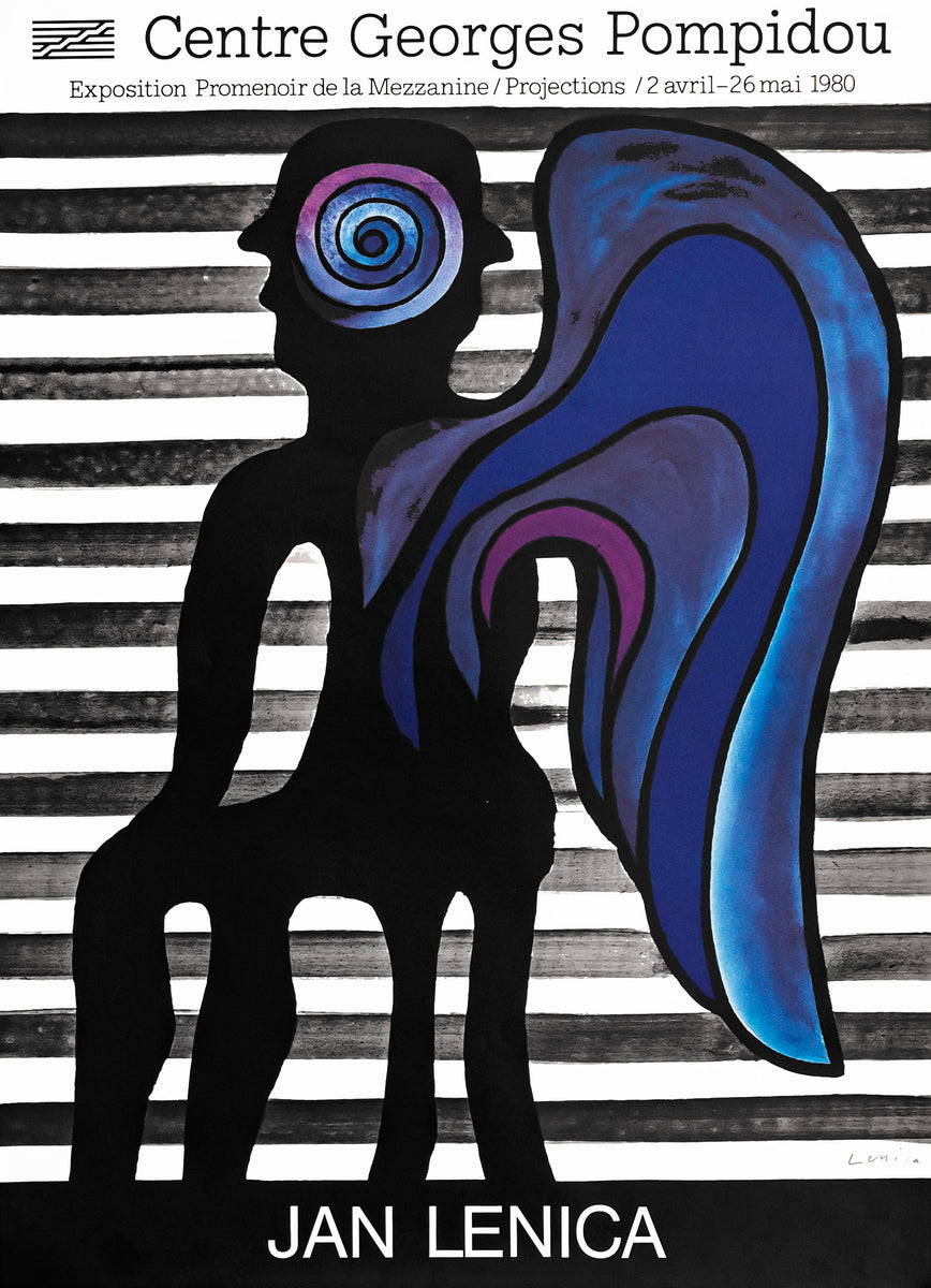 1980 French Exhibition Poster, Jan Lenica, Centre Georges
