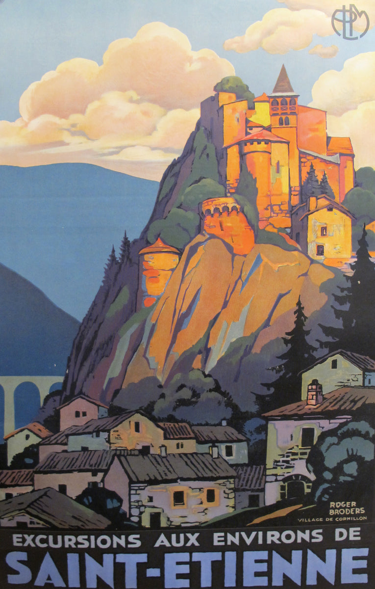 1930s Original French Art Deco Travel Poster, Saint-Etienne