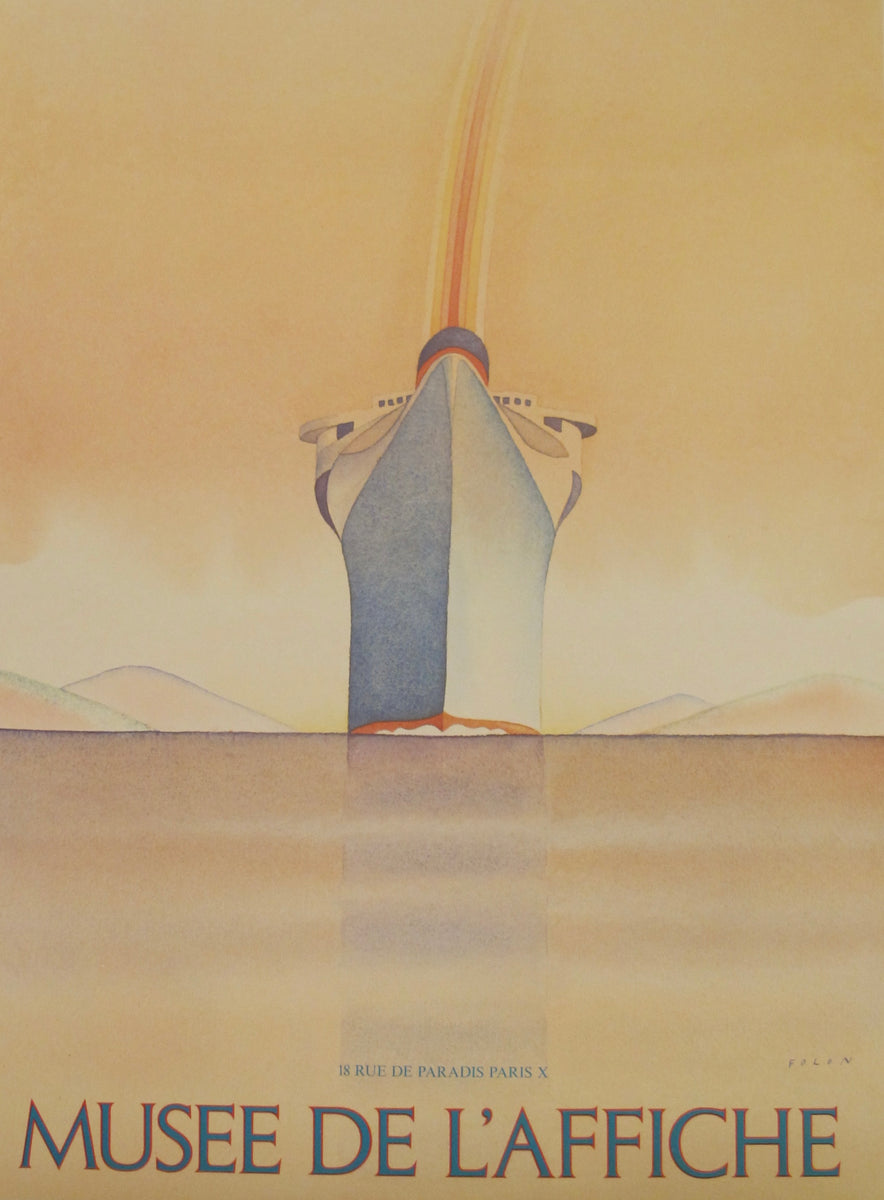 【希少】MUSEE DE L'AFFICHE ポスタージャンミッシェル・フォロン 1983 Original French Exhibition Poster, Musée de L'Affiche – L