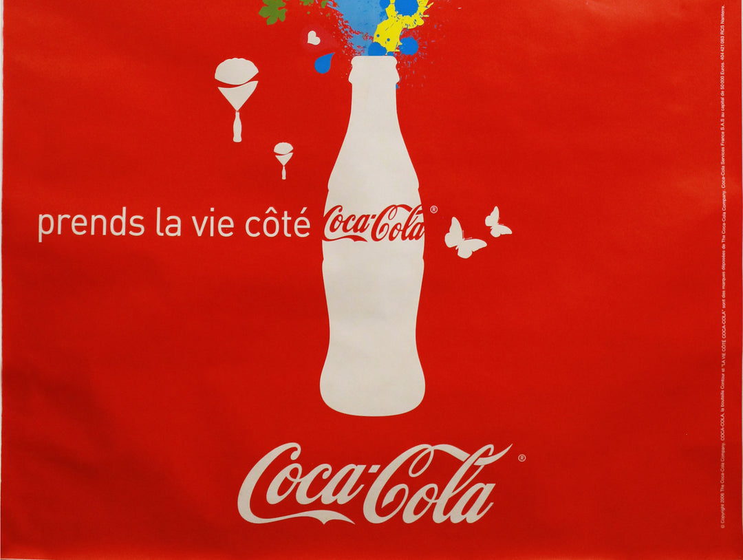2006 Advertisement Poster - Prend la vie du côté Coca-Cola (Red