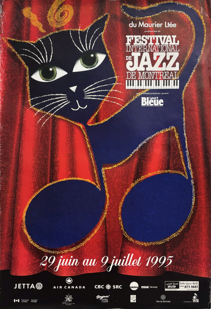 1995 Original Vintage Poster - Montreal International Jazz