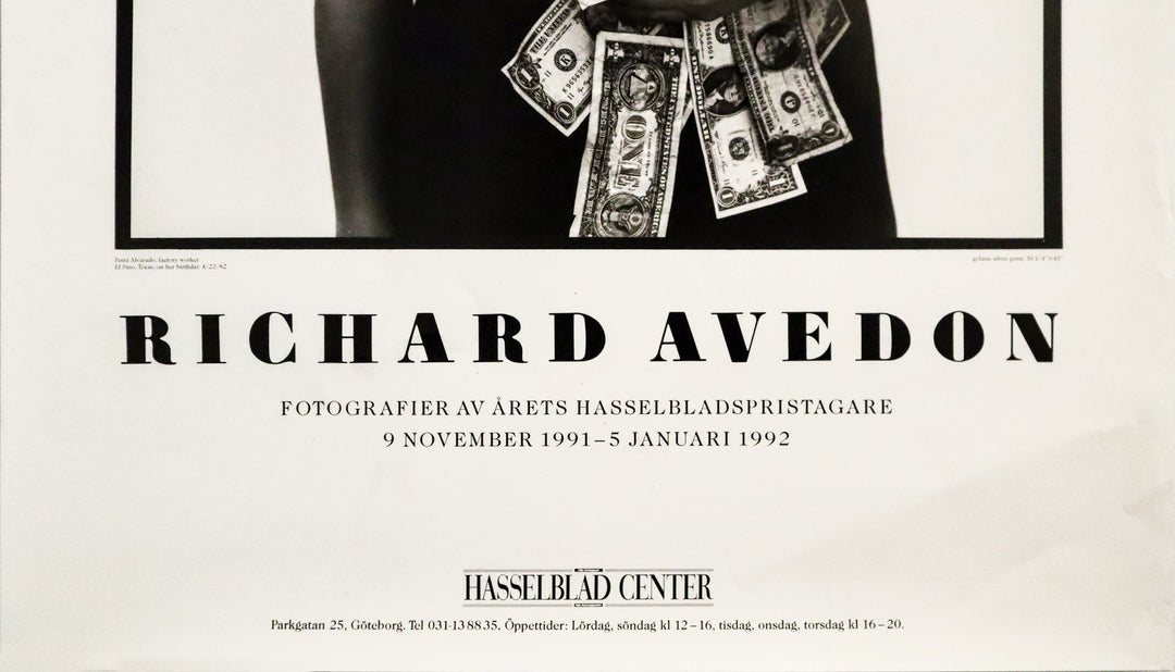 1991 Swedish Photography Exhibition Poster, Richard Avedon, (Woman