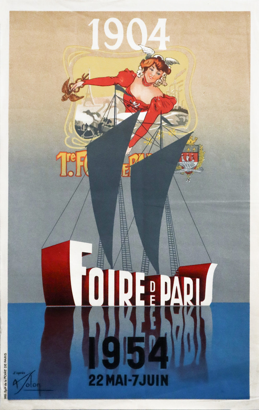 1954 French Exhibition Poster, Foire de Paris (Paris Fair) – L