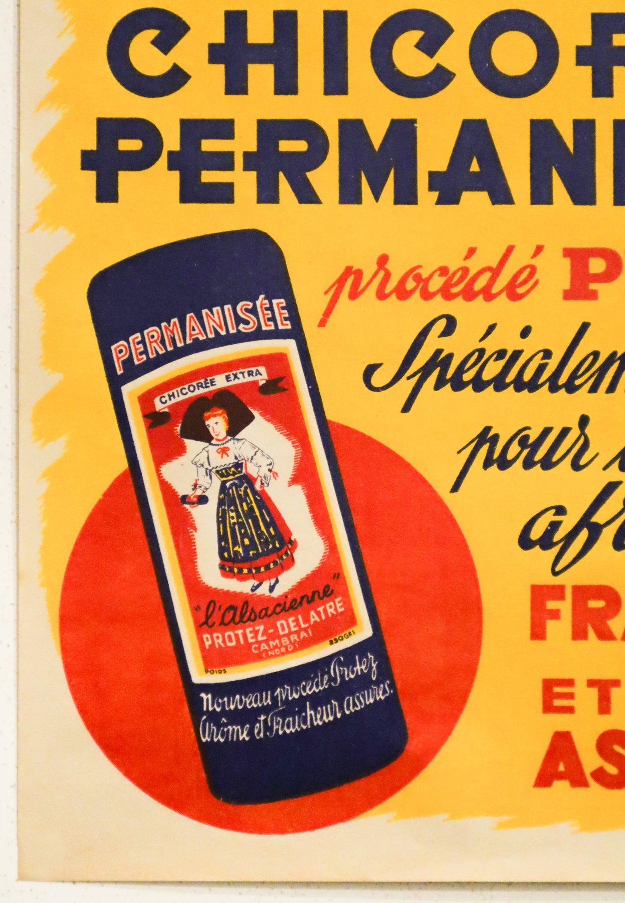 Permanitis 1920s French Advertising Poster - Protez Delatre, La Chicoree Permanis ...