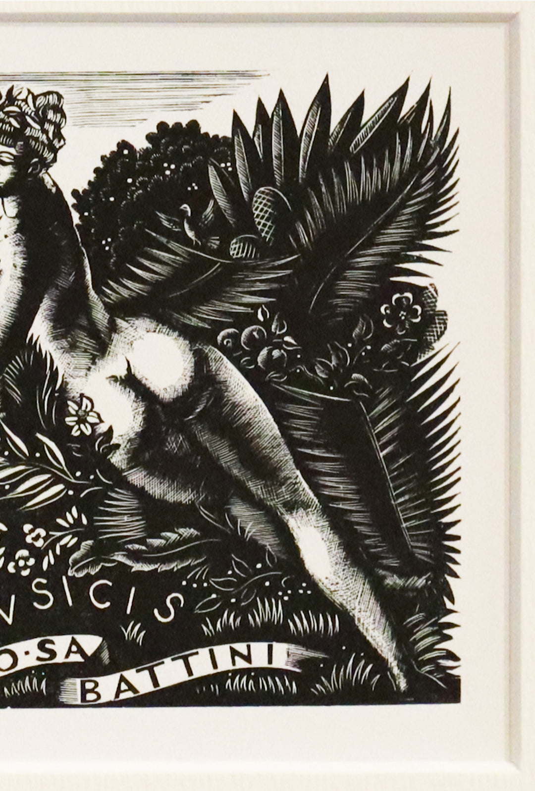 他の方発送×Michel loeb lithograph 90限定 1930's Italian Engraving bookplate (Ex Libris), Ex Musicis (Matted