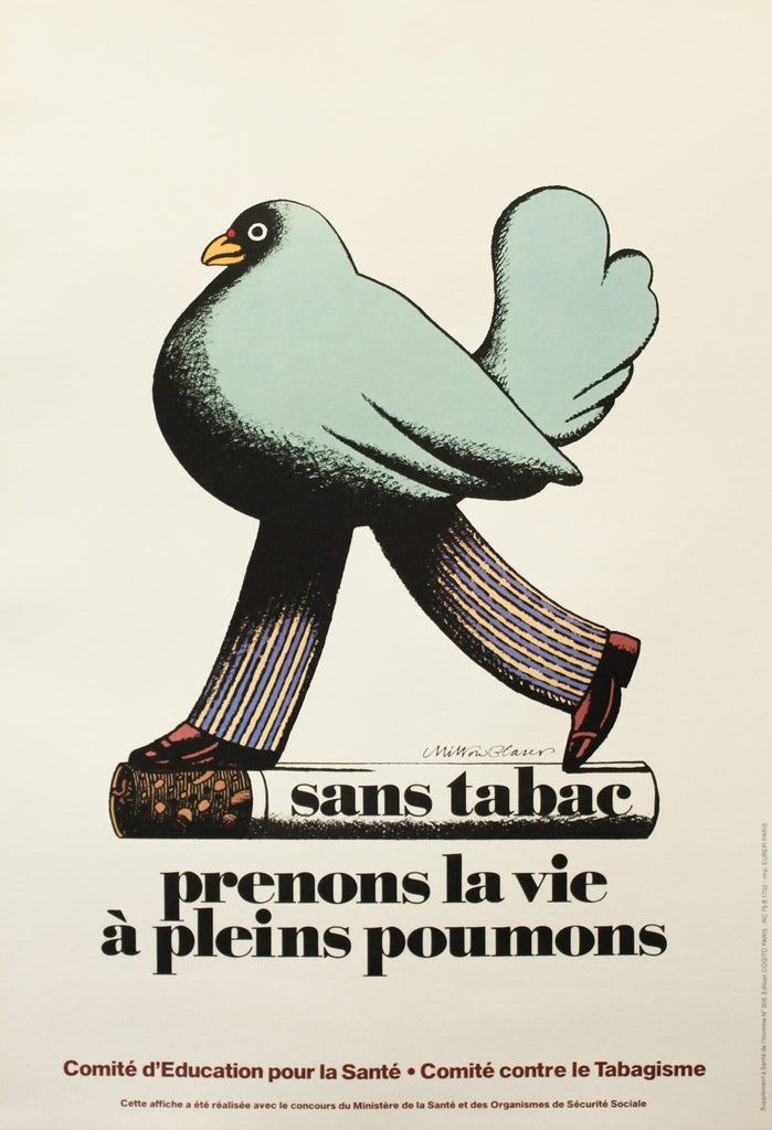 1976 Original French Poster Against Smoking - 
