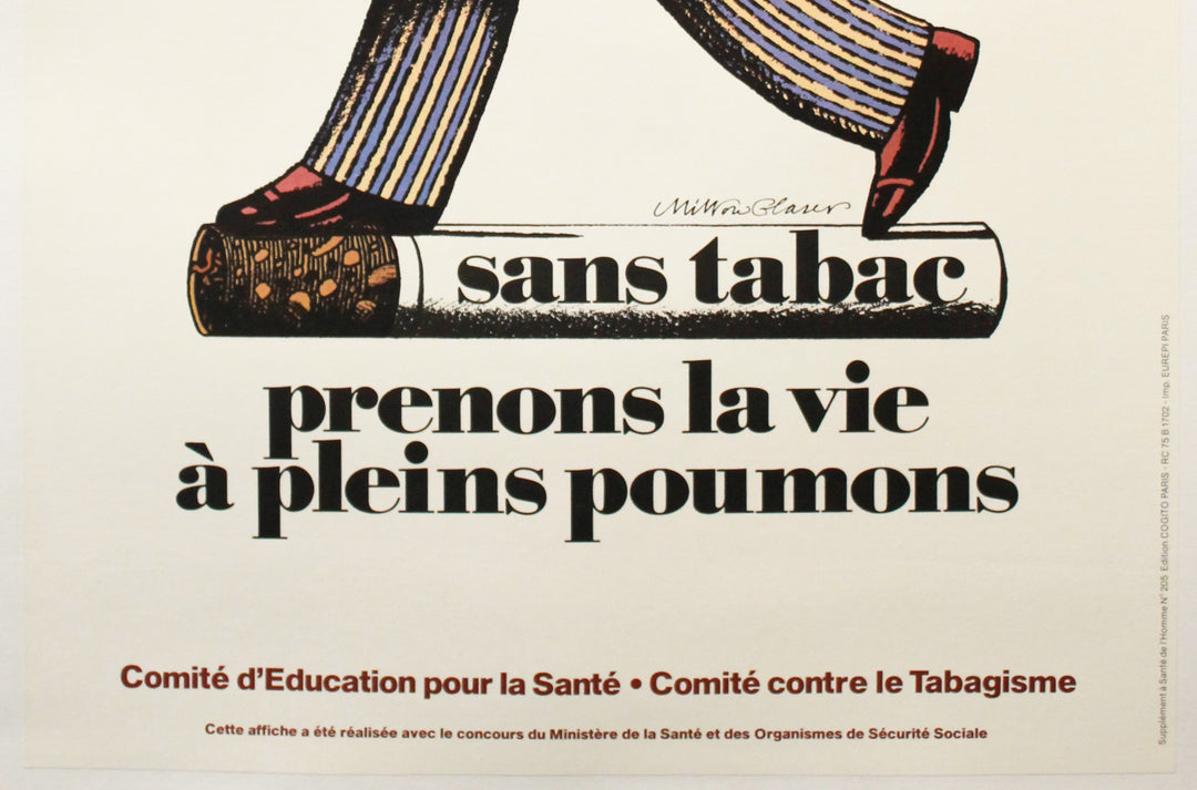 1976 Original French Poster Against Smoking - 