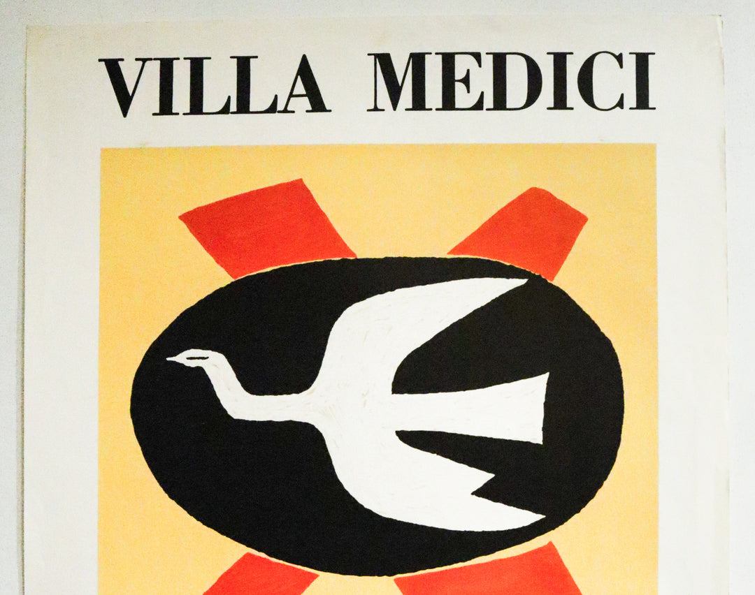 1968 Italian Exhibition Poster, Villa Medici, Da Braque A Tàpies