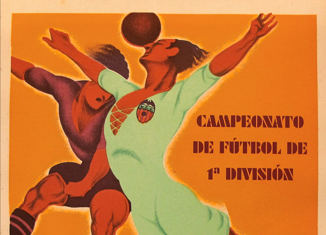 Vintage-Fußball-Kunstdruck Von 1931: Valencia Gegen Real Madrid – Dekoschild Im Retro-Look, 8x12 Zoll