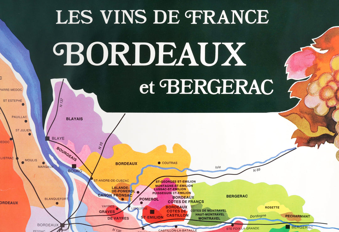 1960s Original French Alcohol Poster, Vignobles de France - SOPEXA