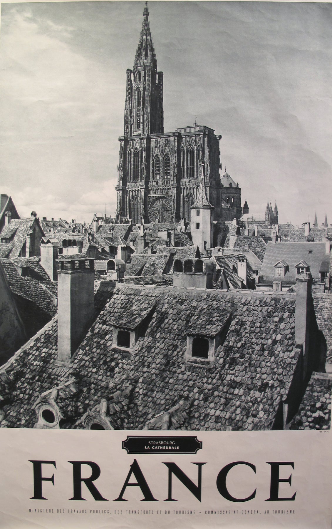 Tirage Vintage Strasbourg Cathédrale - Circa 1947 - Format 14x10 Cm - Original