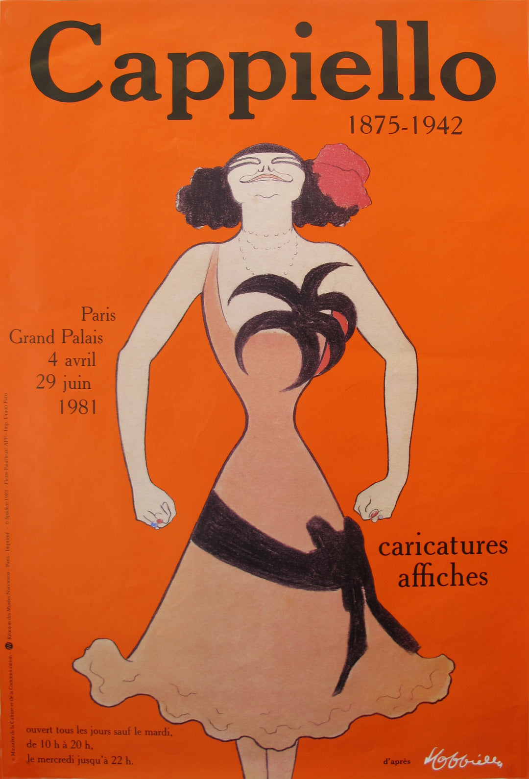 1981 Original French Exhibition Poster, Cappiello at the Grand
