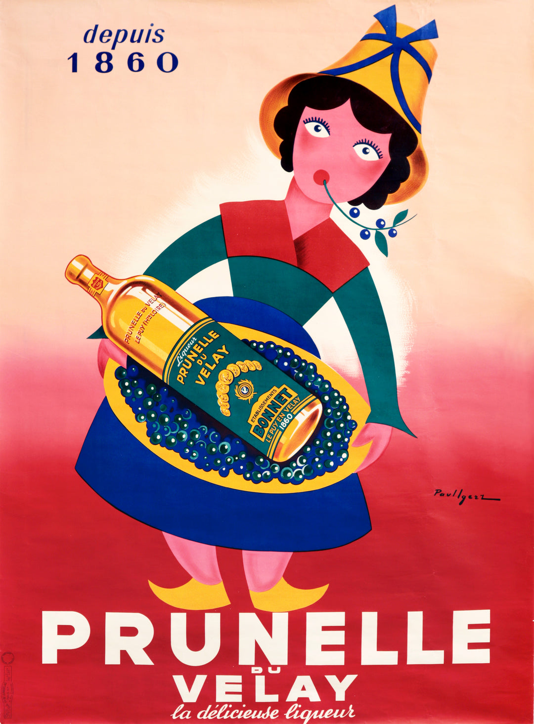 1950's Original French Poster, Prunelle du Velay - Paul Igert