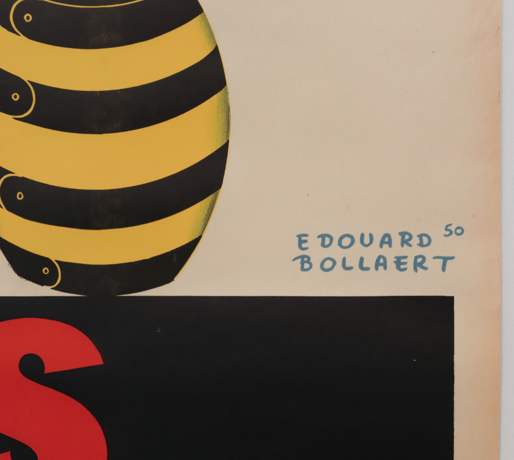 1950 French Art Deco Beer Poster 