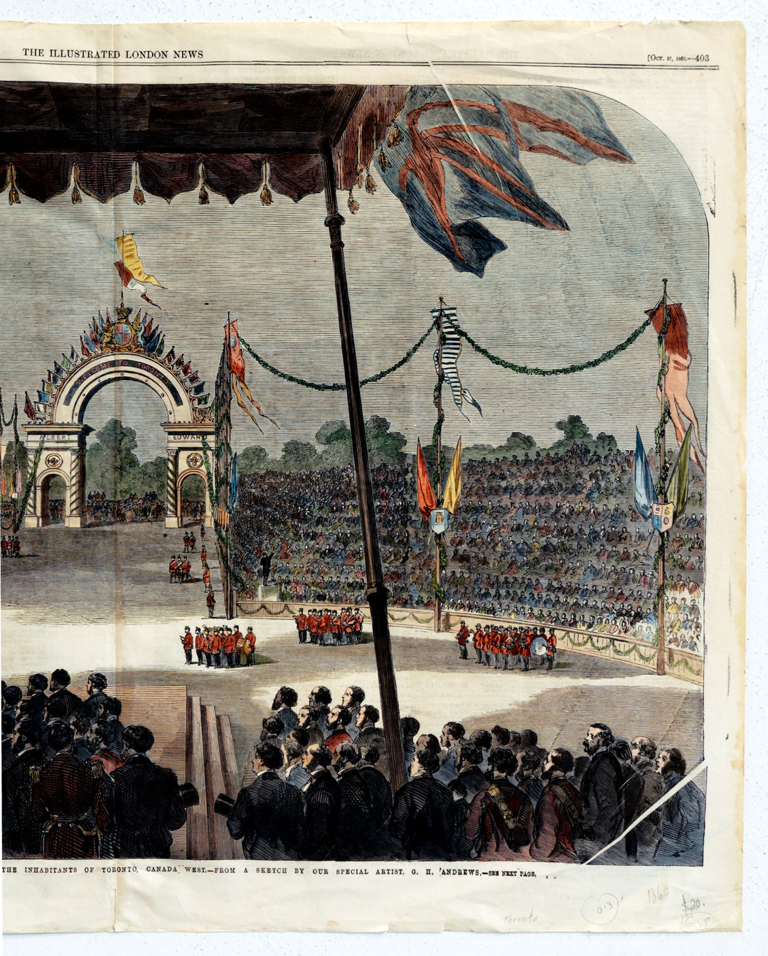 1860 English Newspaper - The Illustrated London News, Oct 27