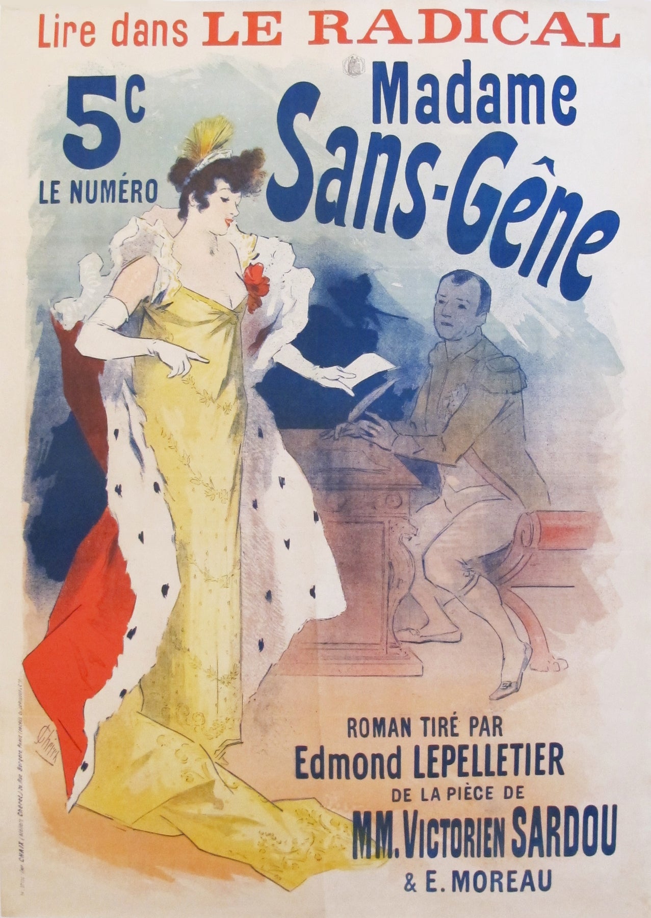 Affiche originale de la Belle Epoque Française de 1894 - Madame