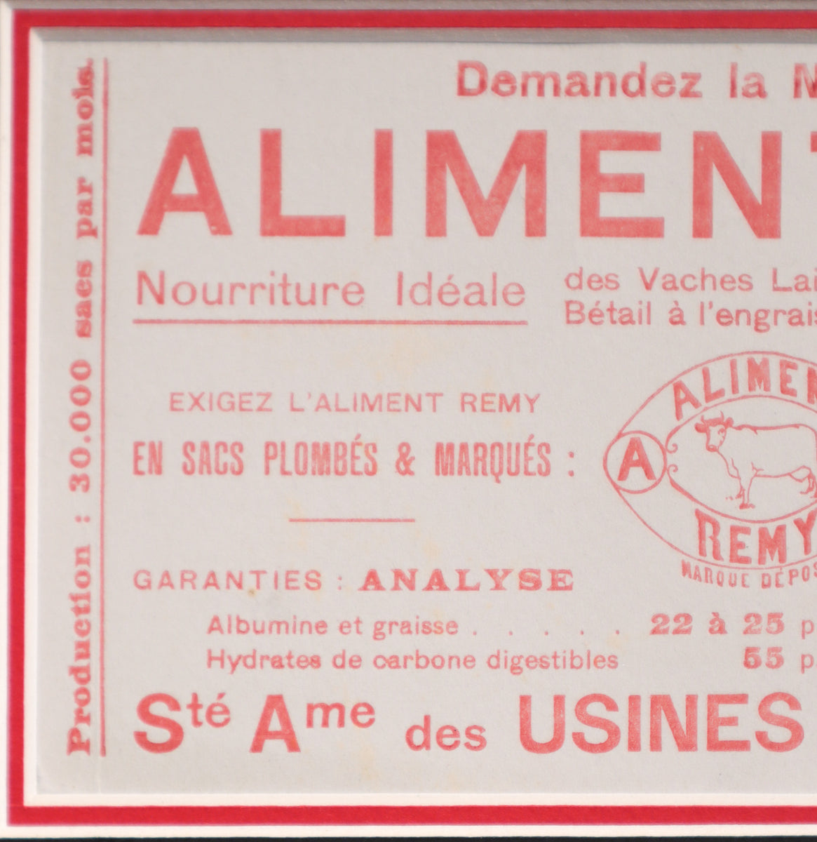 Aliments Remy 1930s French Art Deco Food Advertisement poster - Aliments Remy (Matte ...