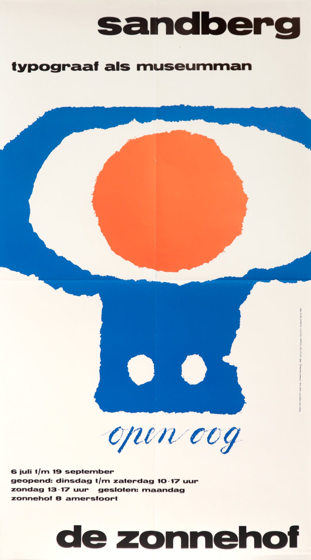1982 Dutch Exhibition Poster - Willem Sandberg 