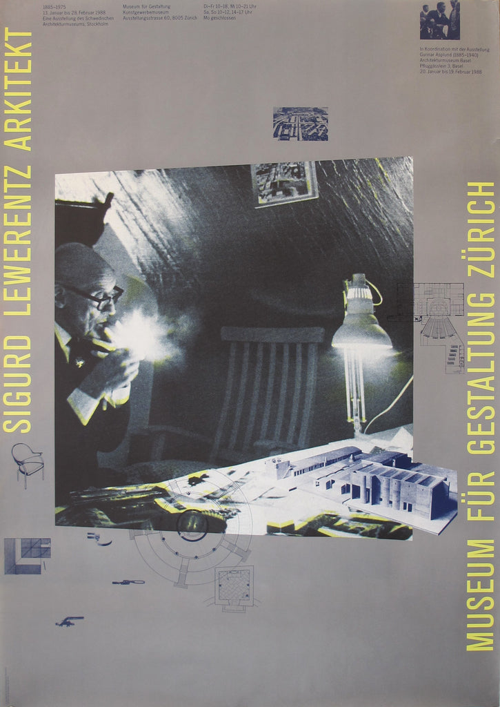 1988 Original Swiss Architecture Poster - Sigurd Lewerentz
