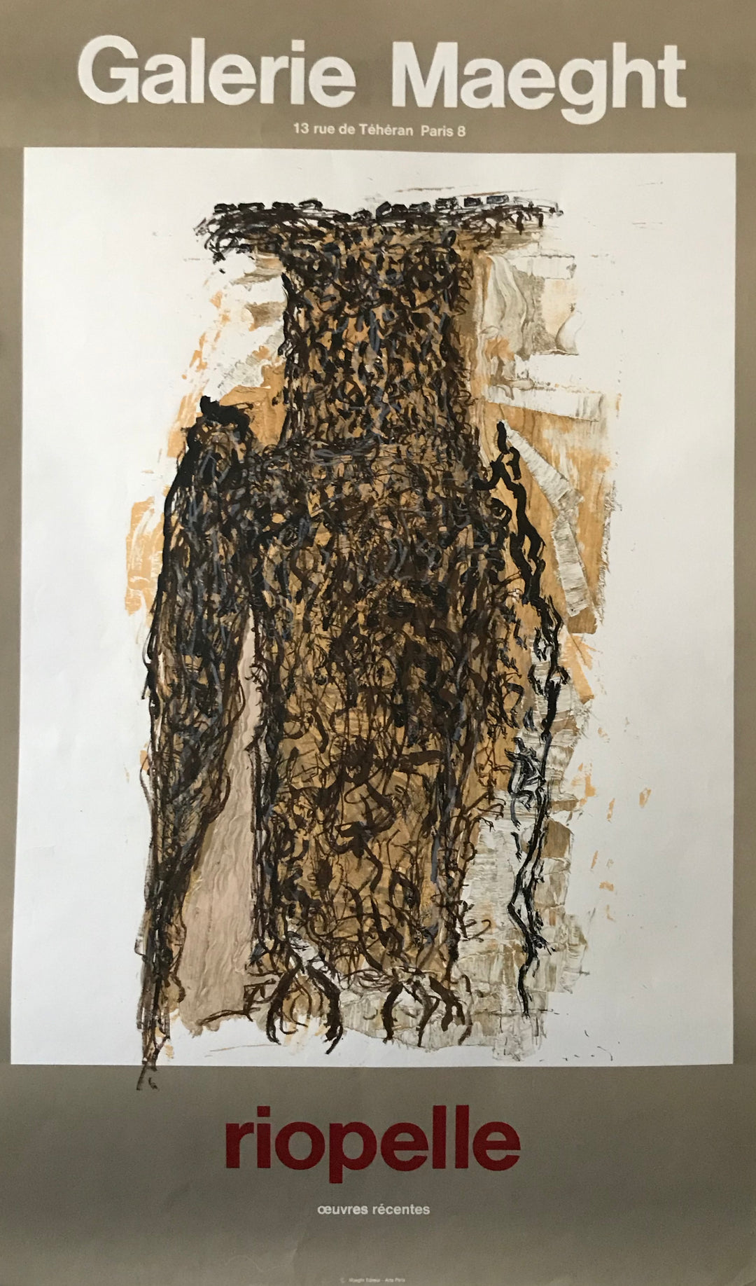1970s French Exhibition Poster, Riopelle (Oeuvres Recentes
